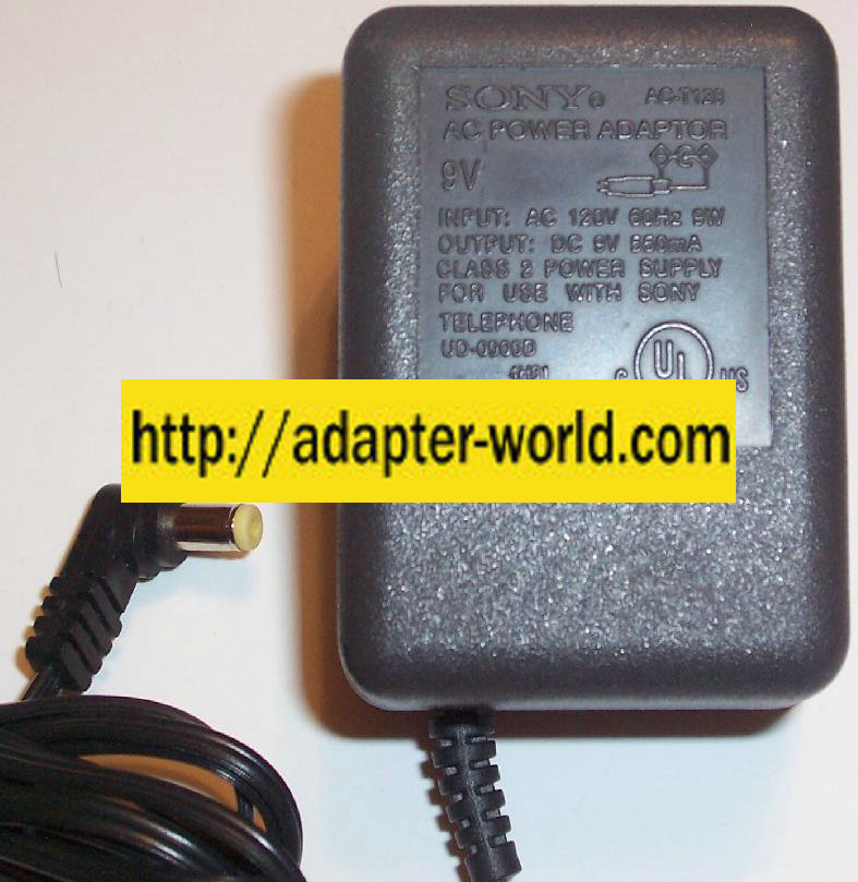 SONY AC-T128 AC DC ADAPTER 9V 550mA POWER SUPPLY